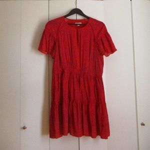 Whistles Bohemian Print Red and Purple Dress